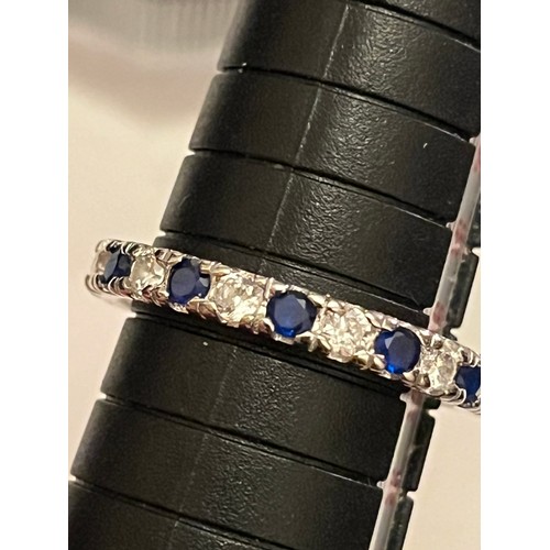 41 - S.925 Silver hallmarked full eternity ring