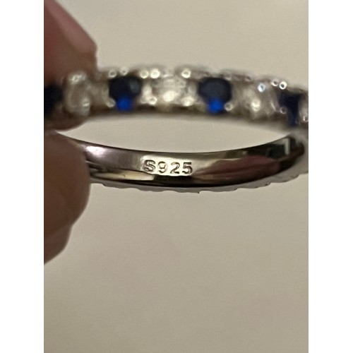 41 - S.925 Silver hallmarked full eternity ring