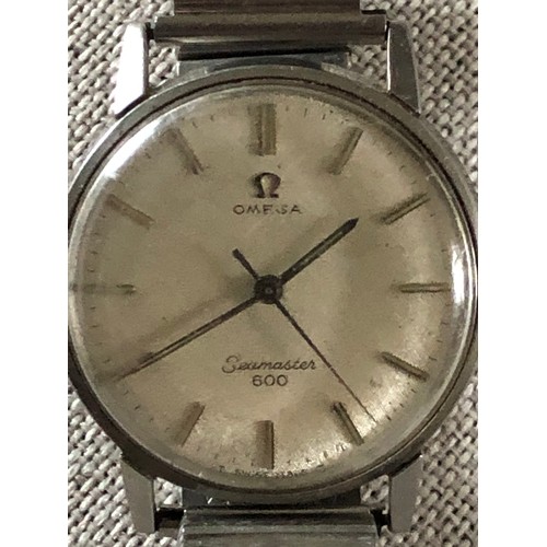 117 - Omega Seamaster 600 - Silver Dial - c.1960 with fixo-flex strap in good working order. Some light sc... 