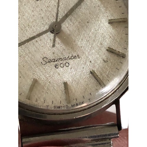 117 - Omega Seamaster 600 - Silver Dial - c.1960 with fixo-flex strap in good working order. Some light sc... 