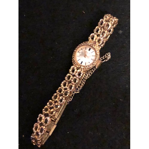 24 - Swiss made Avia 17 jewels Incabloc mechanical Gold plated Ladies dress watch