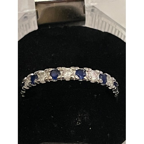 87 - S.925 Silver hallmarked full eternity ring