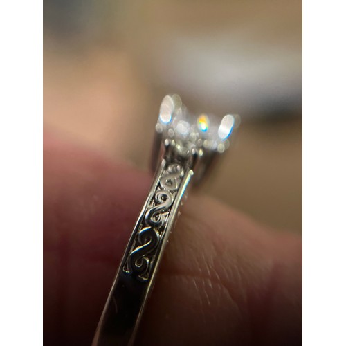 94 - S.925 Silver hallmarked CZ ring size Q