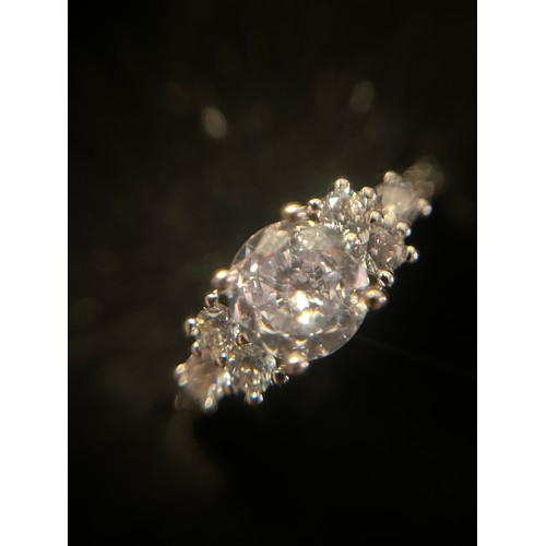 94 - S.925 Silver hallmarked CZ ring size Q