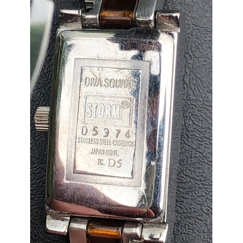 122 - Storm Diva Square Watch Japanese quartz movement No. 05374nt