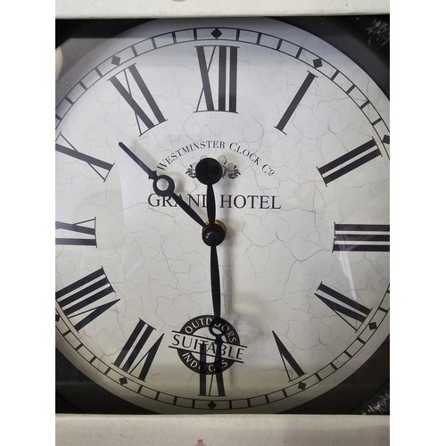 136 - Biarritz Grand Hotel Brand New boxed indoor/ outdoor quartz clock.