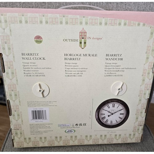 136 - Biarritz Grand Hotel Brand New boxed indoor/ outdoor quartz clock.