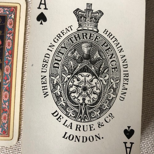 171 - Thomas De La Rue oriental design playing cards in original box