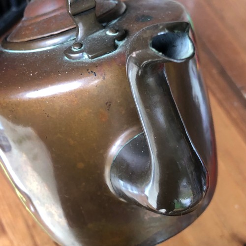 190 - Copper kettle with ceramic handle