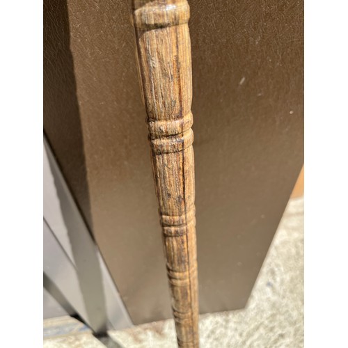 196 - Wooden walking stick.