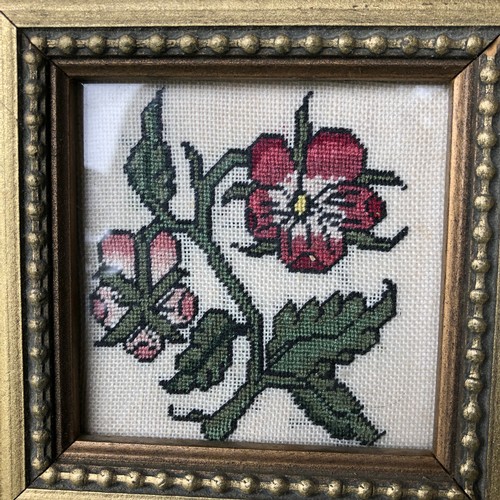 198 - Framed needle work