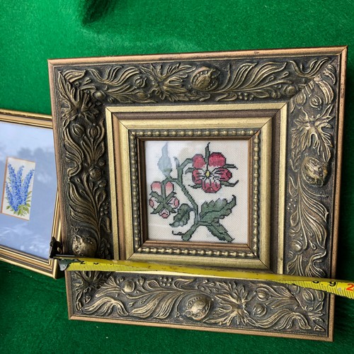 198 - Framed needle work