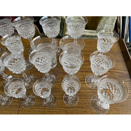 339 - A part suite of Thomas Webb Russel pattern cut crystal glasses