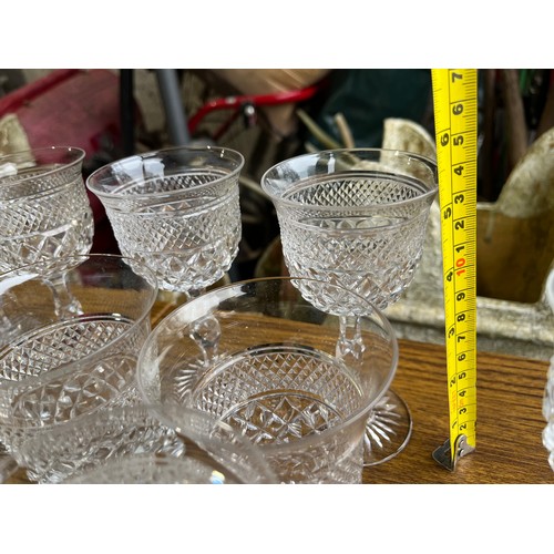 339 - A part suite of Thomas Webb Russel pattern cut crystal glasses