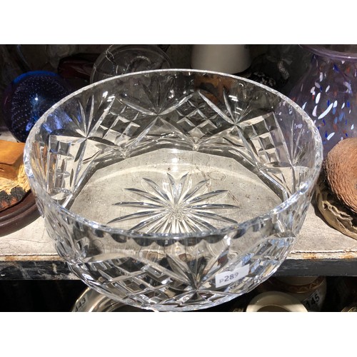 359 - Webb Corbett Stourbridge factory fruit bowl in cut crystal glass