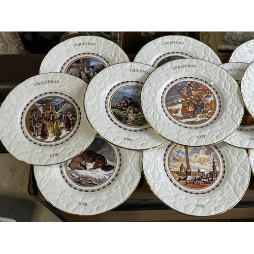 374 - A set of 12 Coalport Christmas plates.  All different years which run concurrently from 1976 - 1988.... 