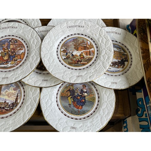 374 - A set of 12 Coalport Christmas plates.  All different years which run concurrently from 1976 - 1988.... 