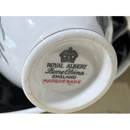 379 - Royal Albert Masquerade teaset.