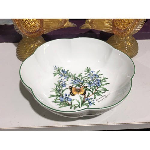 413 - Large Royal Worcester Herbs scalloped bowl