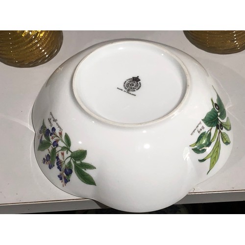 413 - Large Royal Worcester Herbs scalloped bowl