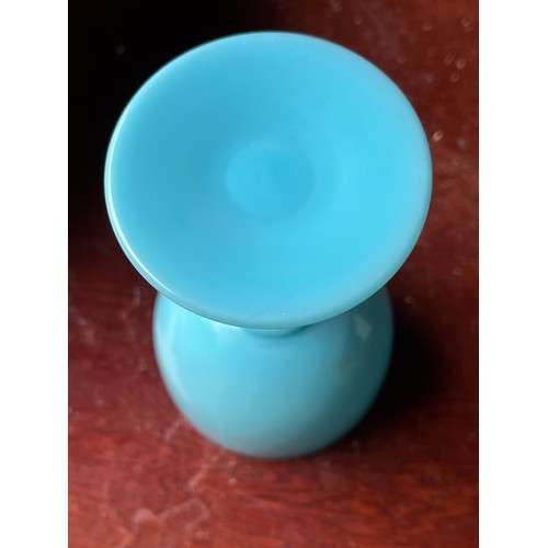 424 - French blue opal glass drinking glass