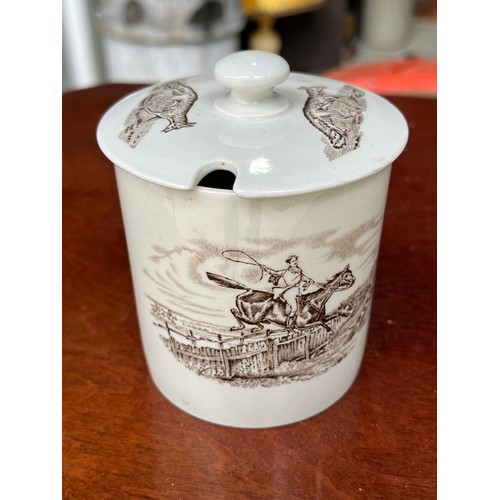 431 - Copeland Spode, The Chase lidded condiment pot