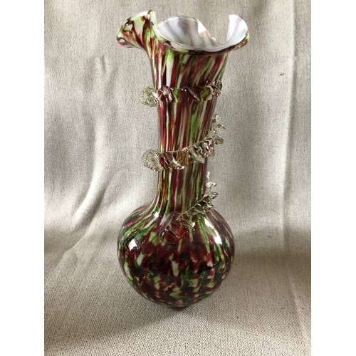 502 - Franz Weltz glass splatterware vase