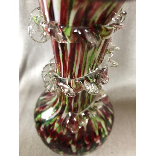 502 - Franz Weltz glass splatterware vase