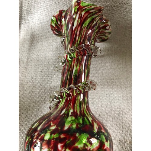 502 - Franz Weltz glass splatterware vase