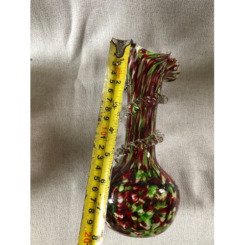 502 - Franz Weltz glass splatterware vase