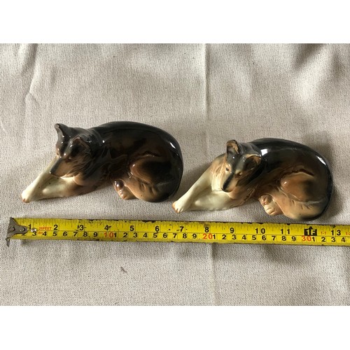 508 - Pair of ceramic German Shepherd Dogs