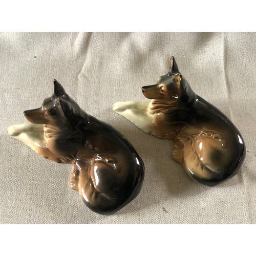 508 - Pair of ceramic German Shepherd Dogs