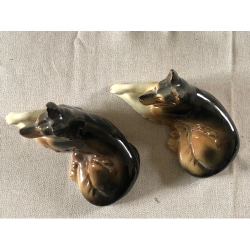 508 - Pair of ceramic German Shepherd Dogs