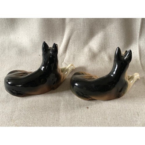 508 - Pair of ceramic German Shepherd Dogs