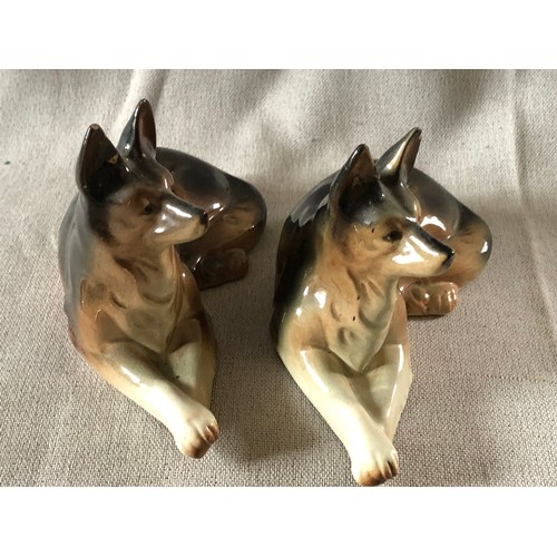 508 - Pair of ceramic German Shepherd Dogs