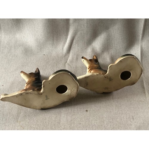 508 - Pair of ceramic German Shepherd Dogs