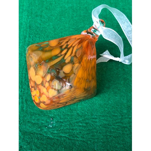 511 - Blown glass Christmas tree decoration.