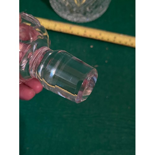 628 - Cut crystal decanter with stopper