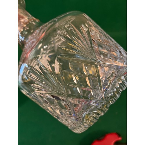 628 - Cut crystal decanter with stopper