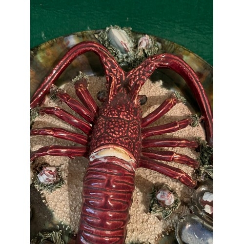 629 - Portuguese Pallisy lobster wall plate