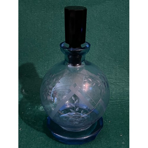 633 - Blue Moser decanter