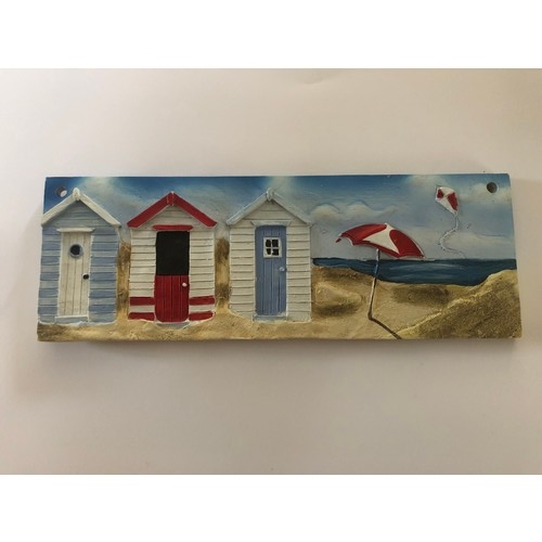 645 - Nicola Jane Rabbett design beach hut wall plaque