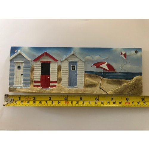 645 - Nicola Jane Rabbett design beach hut wall plaque