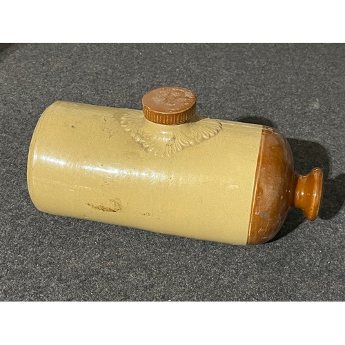 656 - Antique ceramic hot water bottle with stopper