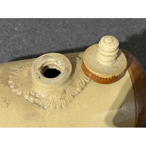 656 - Antique ceramic hot water bottle with stopper