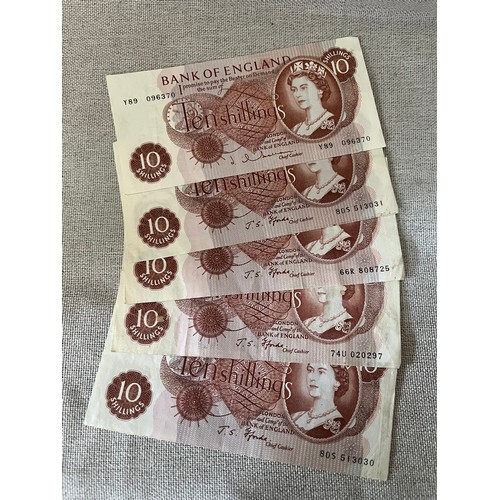 1078 - 5No. 10 silling notes