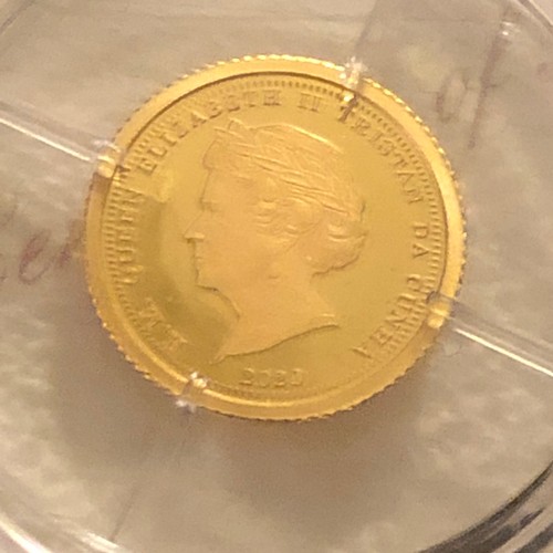 1085 - 2020 Laurel 24 Carat Gold £5 Proof Coin 0.5g in Capsule