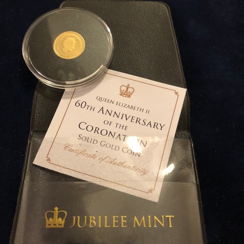 1086 - 2013 60th Anniversary of the Coronation 9 Carat Gold One Crown Proof Coin 1g in Capsule