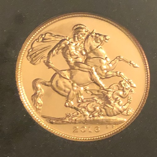 1090 - 2016 UK Long to reign over us Datestamp 22 carat (916.7) gold Full Sovereign Proof Coin 7.98g in Cap... 