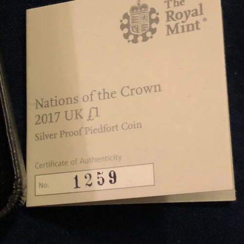 1095 - 2017 UK Silver Proof £1 Coin 20.92g in Capsule. Limited edition No. 1259 of 4500